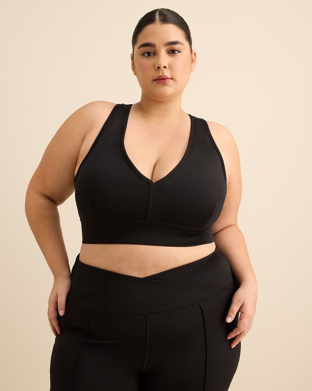 Responsible, Black V-Neck Crop Top - Active Zone