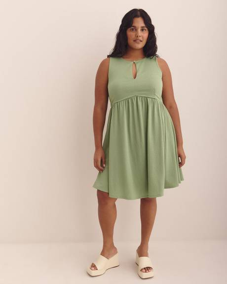 Robe trapèze sans manches à col rond - Addition Elle