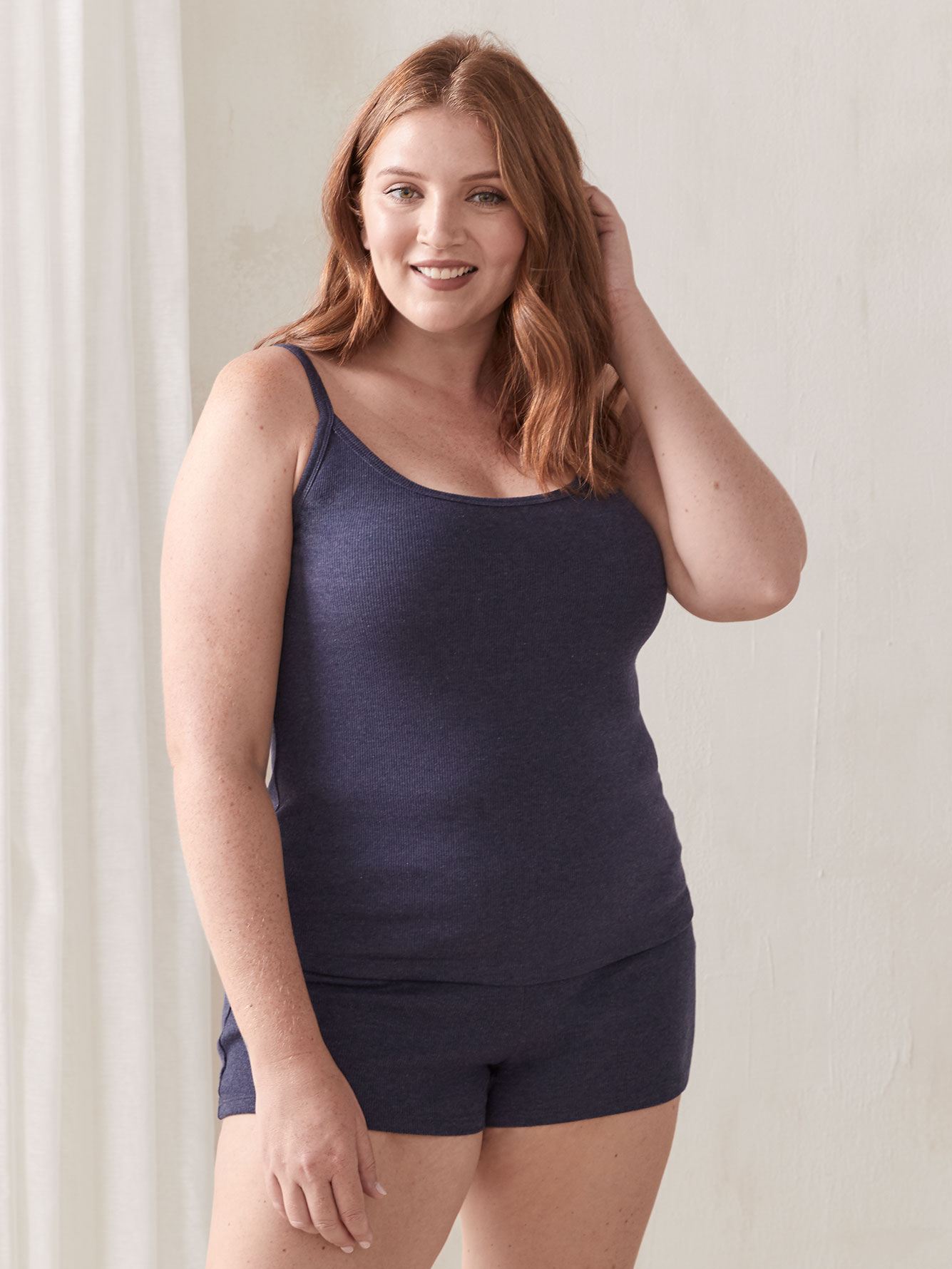 Ribbed Pajama Tank Top Déesse Collection Penningtons