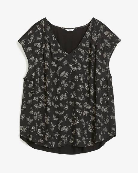 Blouse légère bimatière, tissu responsable