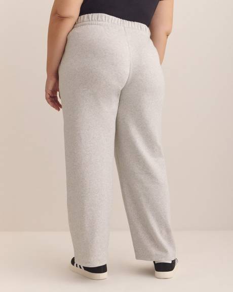 Heather Grey Feel Cozy Open-Hem Pants with Small Logo - adidas