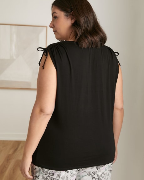 Haut de pyjama avec cordons ajustables aux épaules, tissu responsable - tiVOGLIO