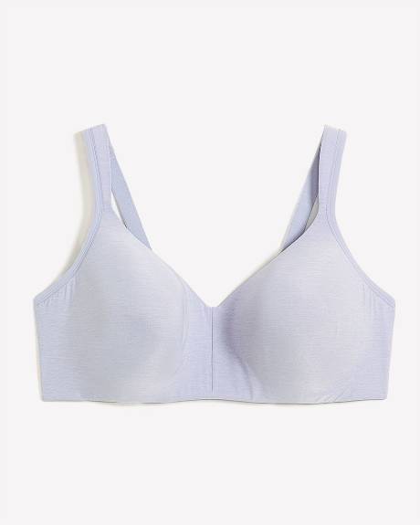 Heather Blue Wireless T-Shirt Bra with Lace Back - ti Voglio