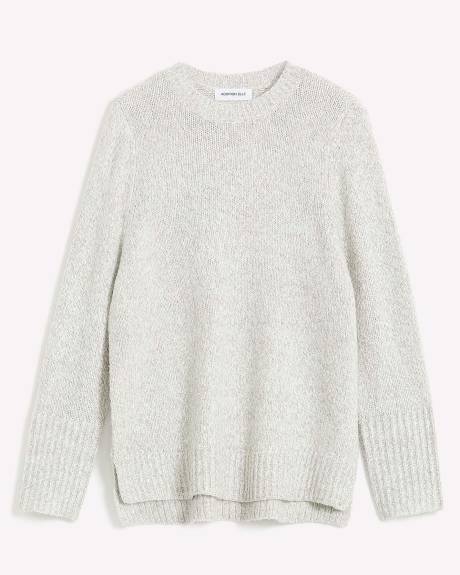 Pull en tricot gris à encolure ronde - Addition Elle