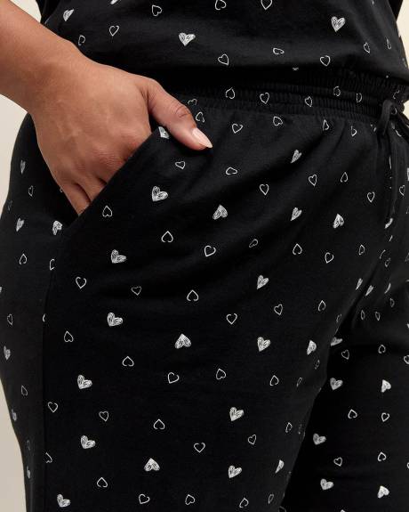 Cotton Jersey Printed Pyjama Capri - ti Voglio
