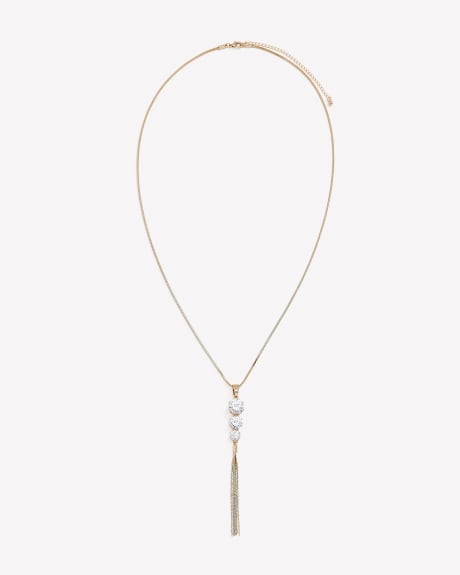 Long Necklace with Stone Drop