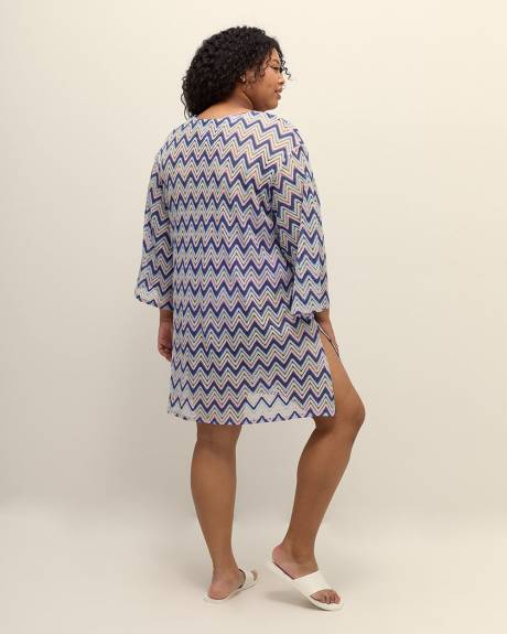 Multicolour Fishnet Swim Cover-Up Dress
