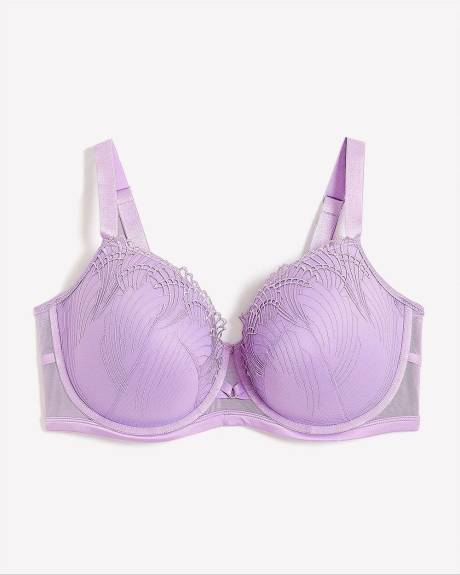 Lavender Lace Padded Balconette Bra - Déesse Collection