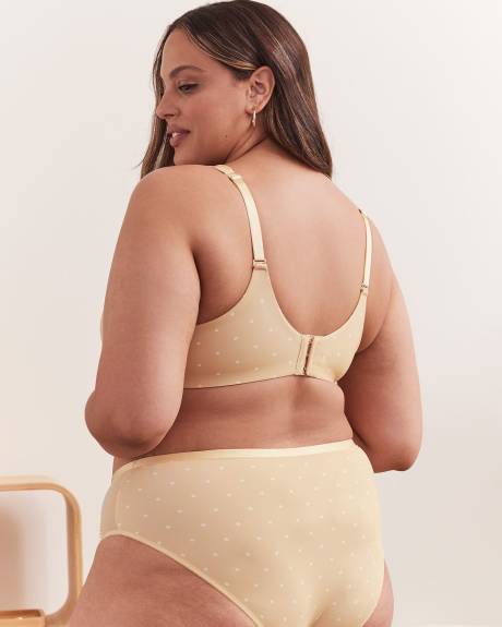 Underwire Dotted Contour T-Shirt Bra with Lace - Déesse Collection