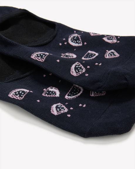Navy Watermelon Sneaker Socks