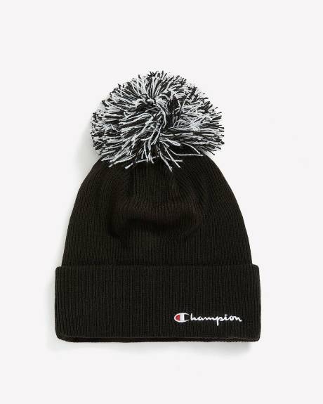 Sherpa-Lined Slouch Pom Beanie - Champion