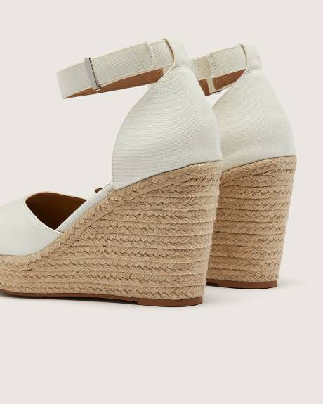 Extra Wide Width, Wedge Heel Sandal with Ankle Strap