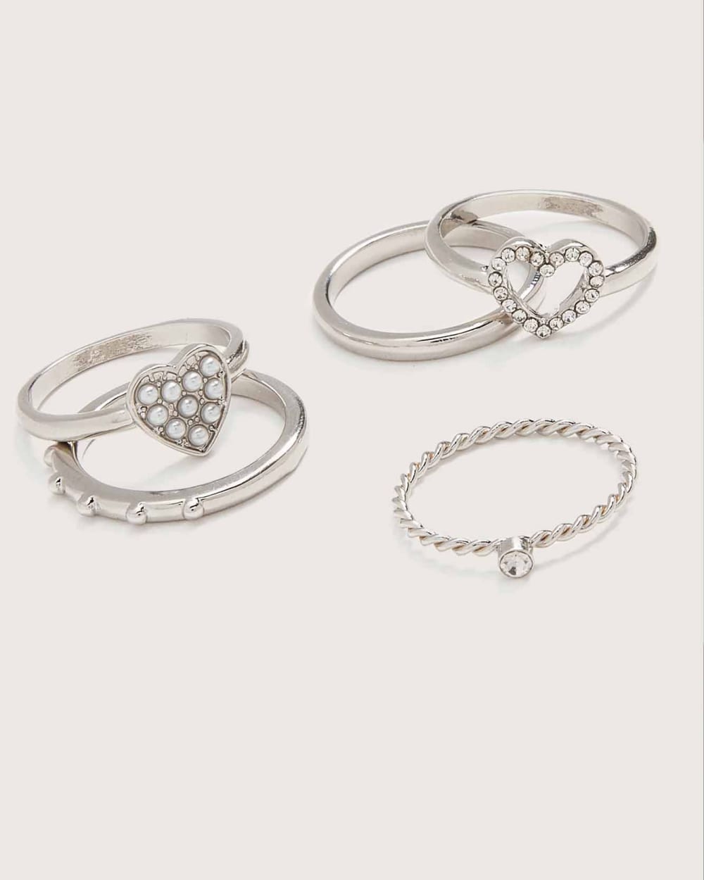Assorted Rings With Heart, Set of 5 - In Every Story | Penningtons