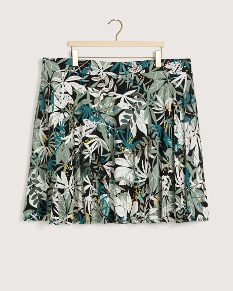Responsible, Pull-On Knit Skort, Tropical Print