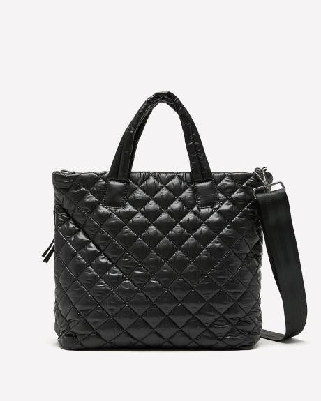 Black Quilted Tote Bag Active Zone Penningtons