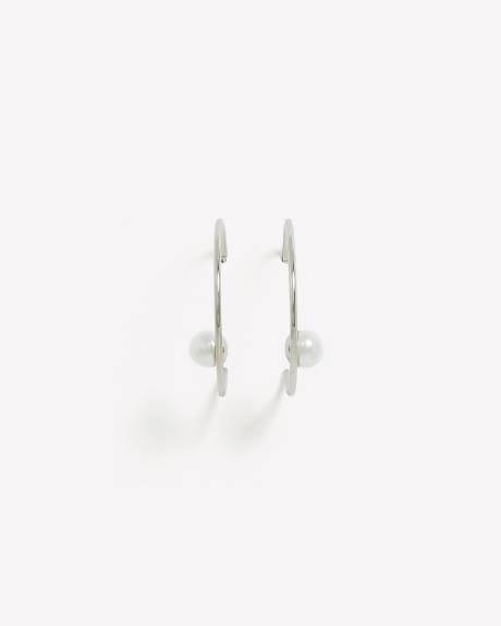 Anneaux d'oreilles ouverts avec perle