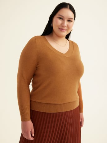 Fine Gauge Cotton Blend Sweater