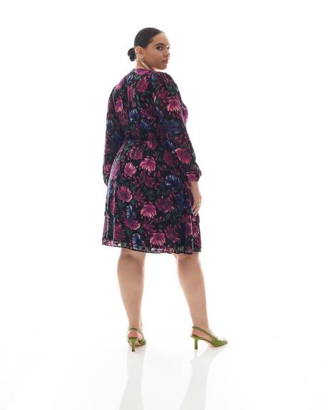 Floral V-Neck Tiered Dress - Addition Elle