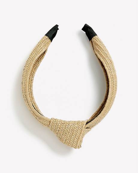 Natural Knotted Straw Headband