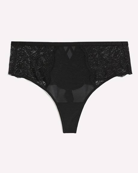 Black Lace Sexy Thong - Déesse Collection
