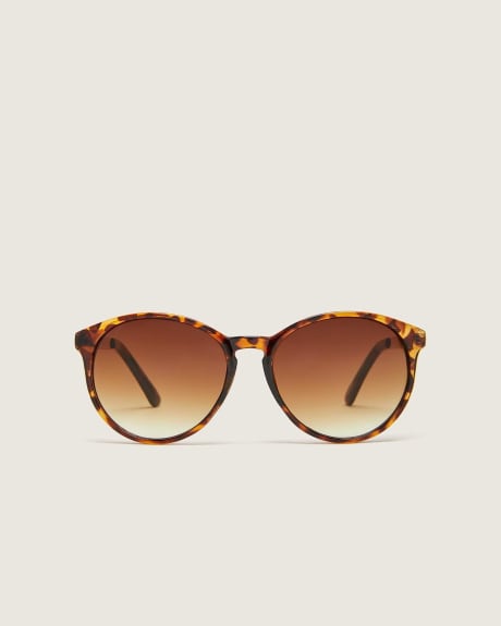 Oval Sunglasses With Metal Temples - In Every Story