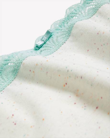 Culotte échancrée en coton avec taille en dentelle - ti Voglio