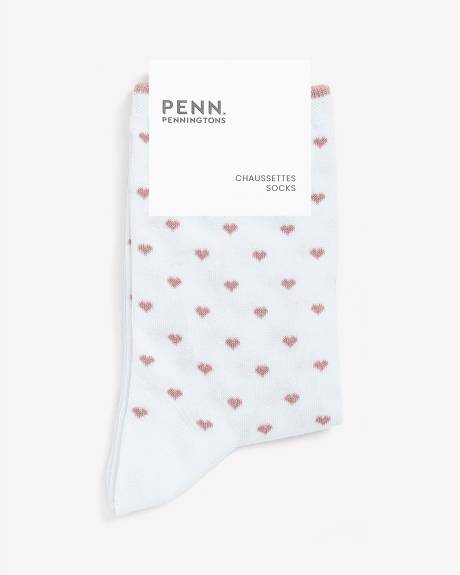 Chaussettes à motif de coeur