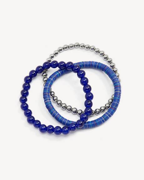 Assorted Stretch Beaded Bracelets, Set of 3