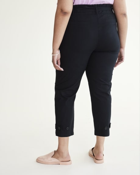 Cropped Straight-Leg Pant with Sash