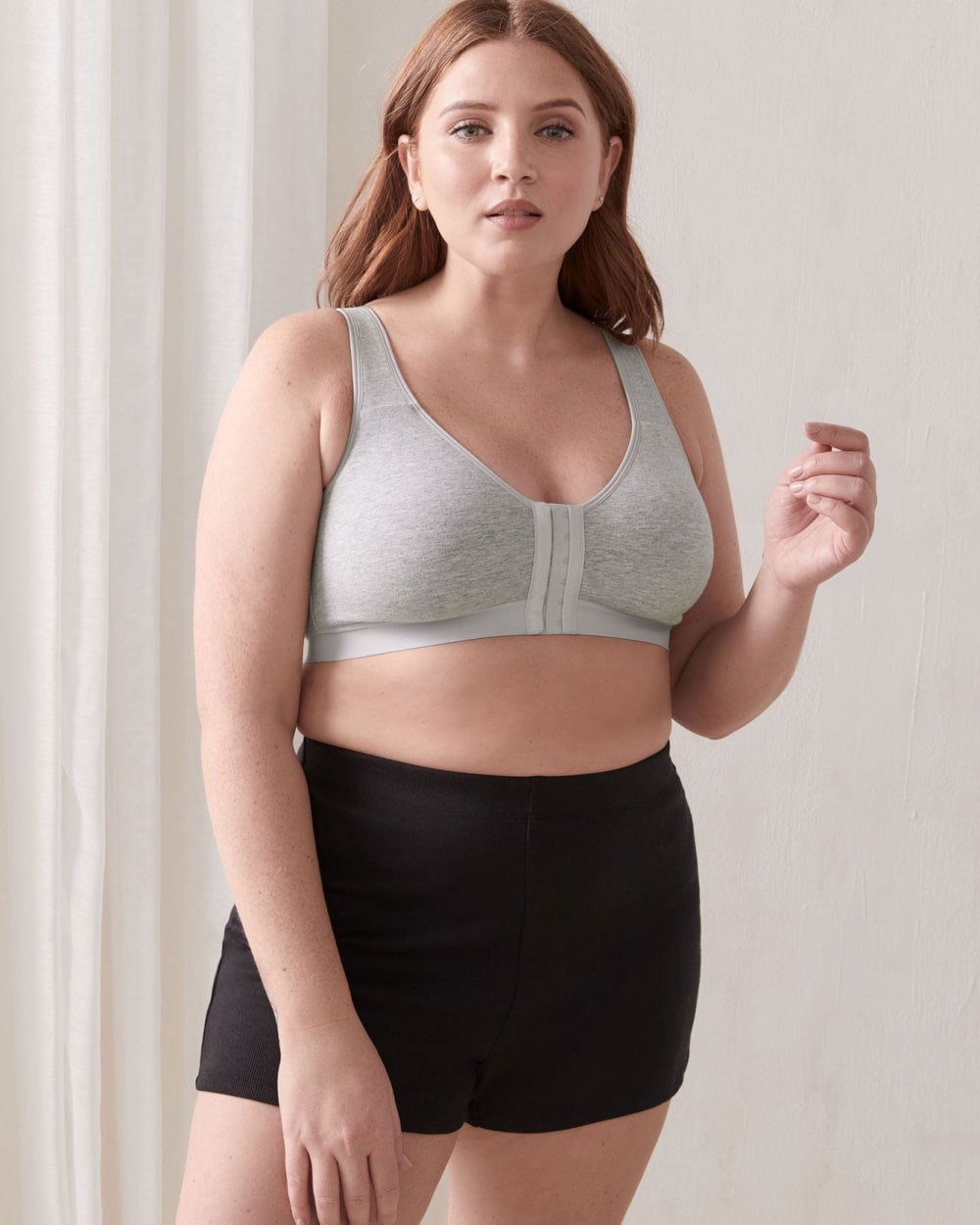 Wireless Heather Cotton Bra - Addition Elle