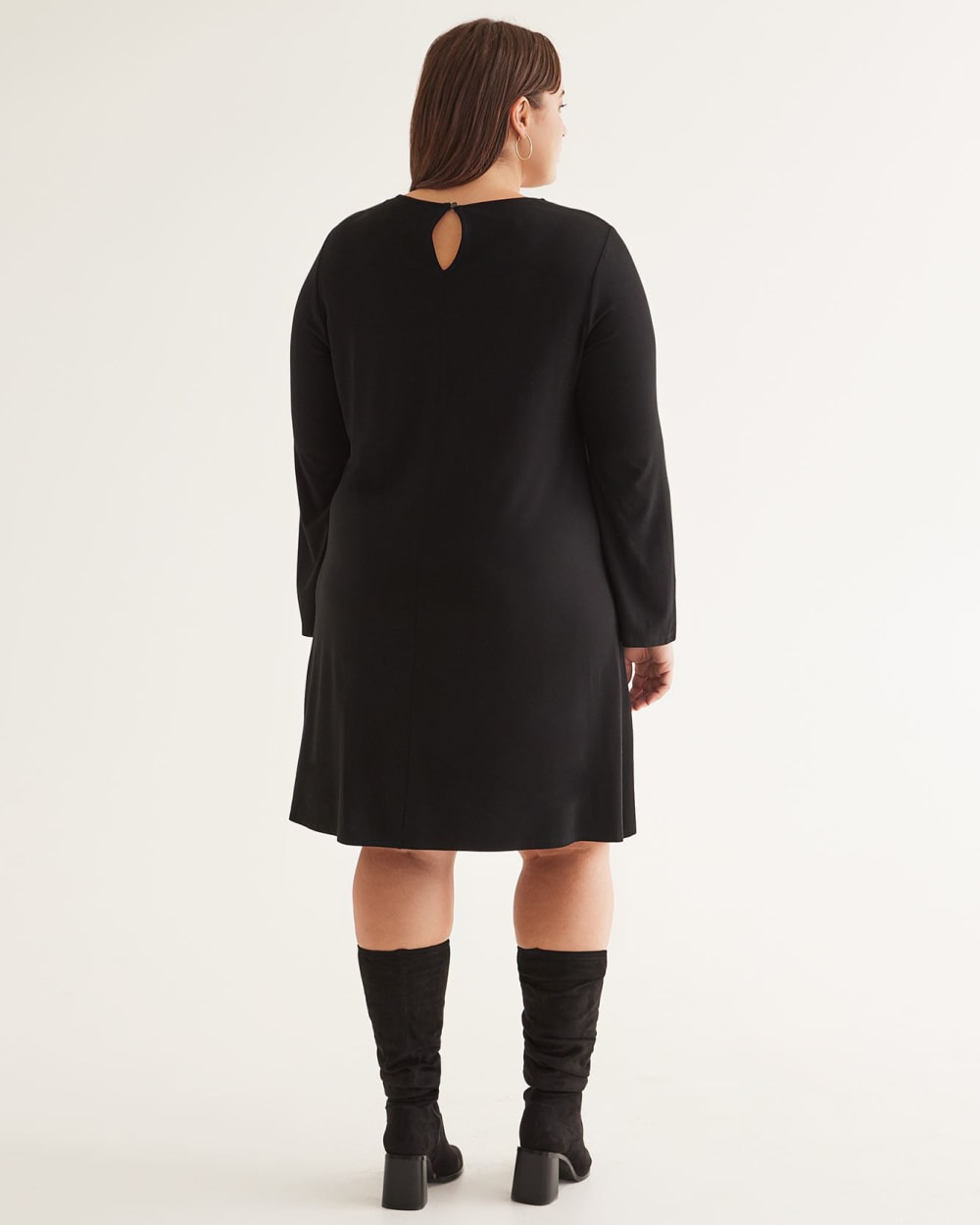 Responsible, Knit Dress with Long Bell Sleeves