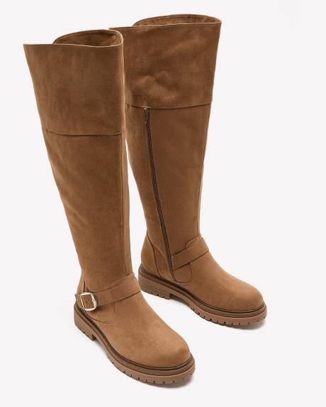 Extra Wide Width, Over-the-Knee Microsuede Boot