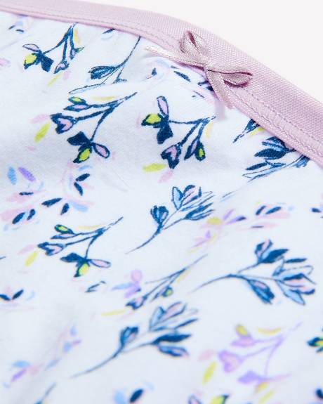 Culotte tanga fleurie en coton - ti Voglio
