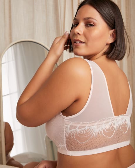 Bralette en maille et dentelle non doublée Boudoir - Déesse Collection