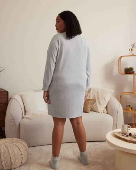Short Sleepshirt with Fair Isle Print - ti Voglio