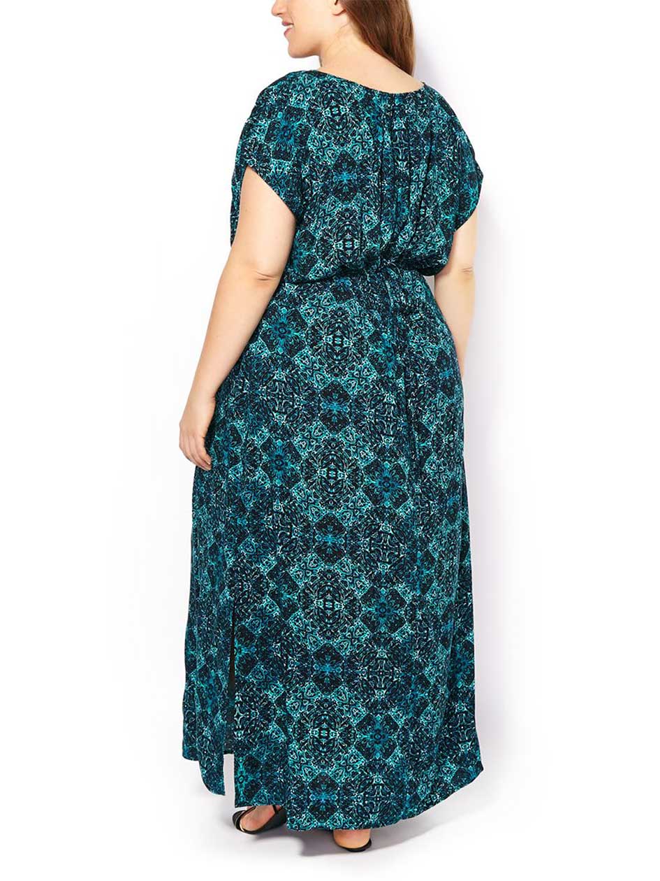 Short Sleeve Printed Maxi Dress Penningtons
