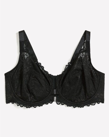 NEW Unlined Front Closure Bra with Lace - Déesse Collection