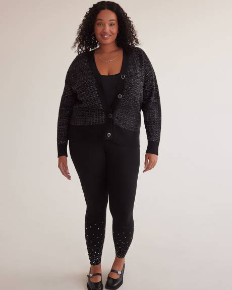 Responsible, Black Legging with Rhinestone Detail - PENN. Essentials