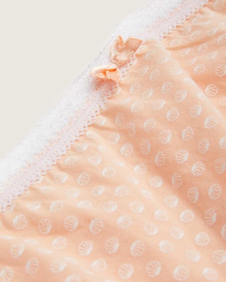 Culotte classique en coton avec dentelle - tiVOGLIO
