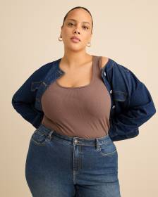 Scoop-Neck Ribbed Knit Tank Top - PENN. Essentials