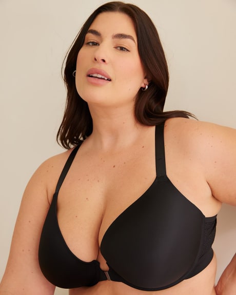 Plunge Front-Closure Underwire Bra with Racer Back - Déesse Collection