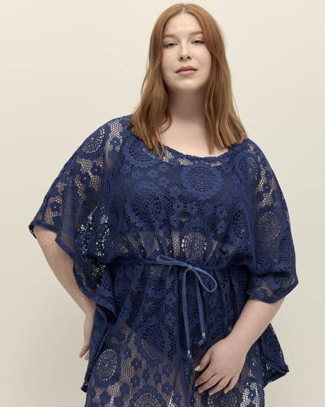 Navy Blue Beach Kaftan - Cover Me