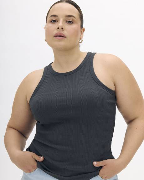 Camisole côtelée à encolure licou - Addition Elle - Essentiels PENN.