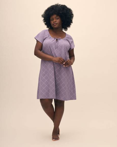 Sleeveless Night Dress with Neck Tie - ti Voglio