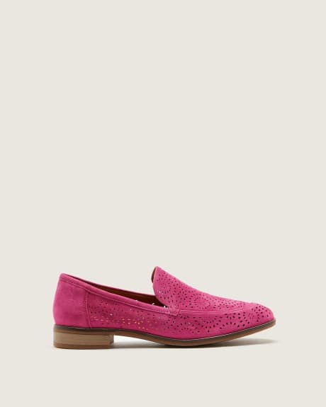Wide-Fit Trish Calla Suede Slip-On Shoes - Clarks