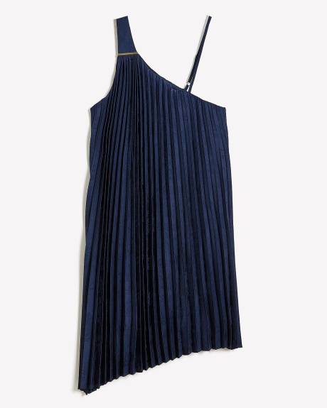 Robe mi-longue plissée asymétrique - Addition Elle