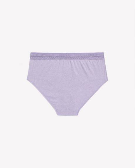 Culotte classique en coton teint avec taille en dentelle - ti Voglio