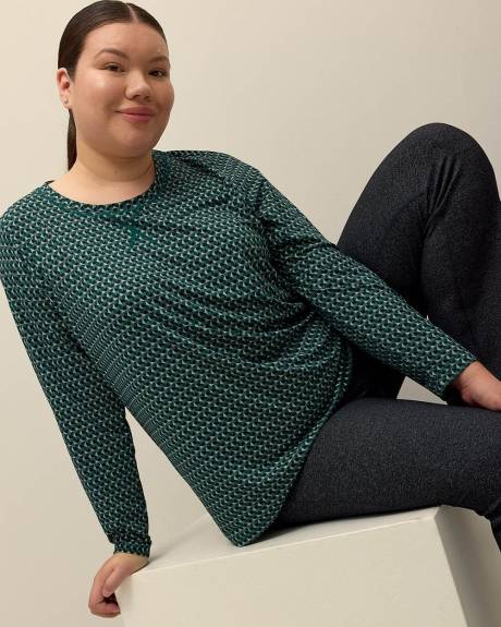 T-shirt à motifs géométriques avec col rond - Active Zone
