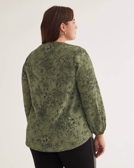 Blouse tunique avec manches ballons