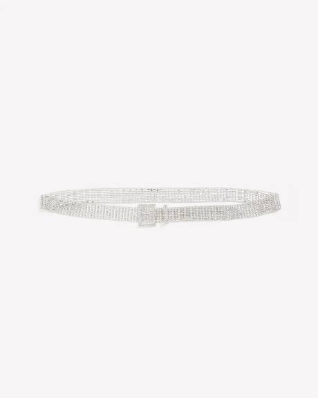 Silver Rhinestone Belt